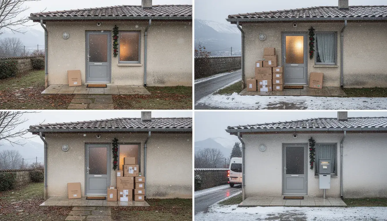 Noël : livraisons de colis et sécurité de la porte d'entrée